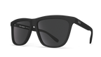 Black sunglasses with a white background