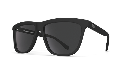 Black sunglasses with a white background